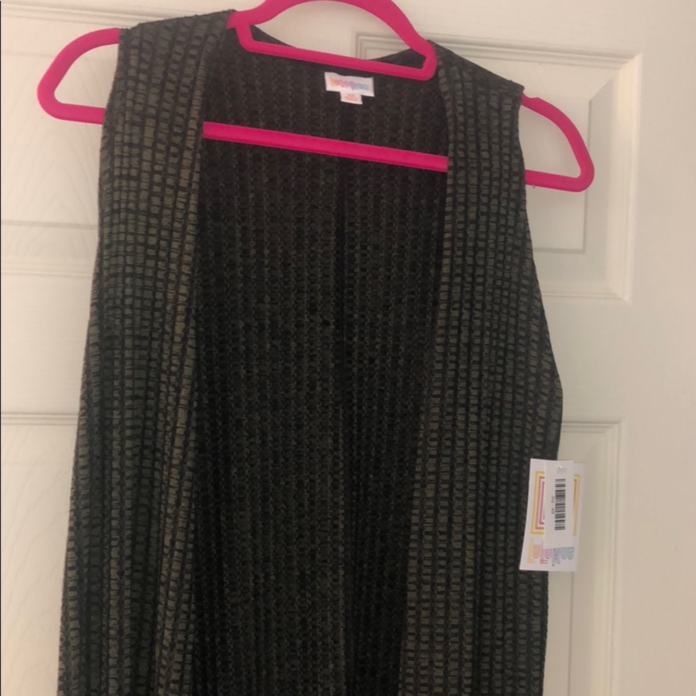 Army green/heathered black stretchy ribbed joy